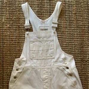 Vintage LondonJean White denim overalls
